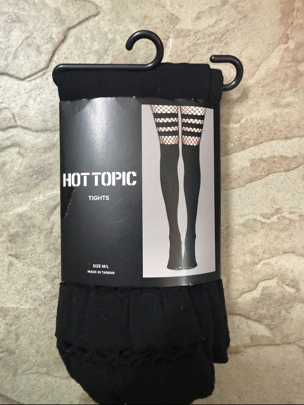 Hot Topic Black Casual Socks - Opaque Knee-High Style